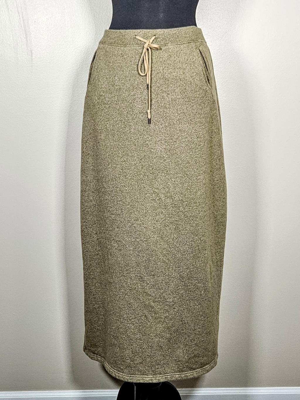 Lrl Sweatshirt Skirt Drawstring With Pockets Casual Street Style Cotton M